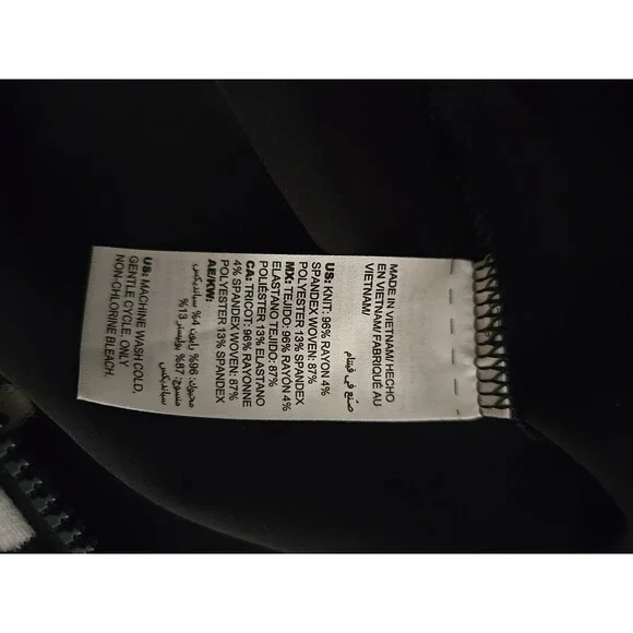 ZENERGY CHICOS Black White Striped Zip Knit Neema Jacket Top 0 US Womens  Casual - Picture 7 of 16